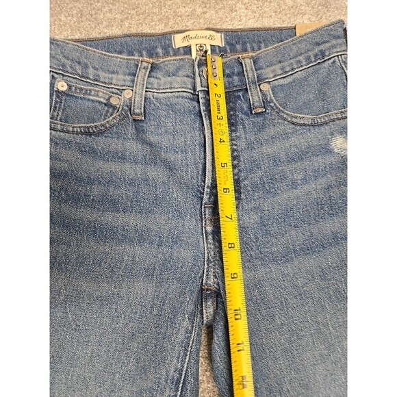 Madewell The Mid-Rise Perfect Vintage Jean Distressed Blue Women’s Size 23 NWT - Picture 9 of 12
